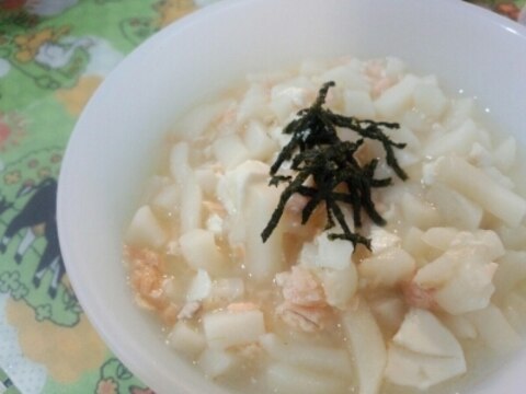 鮭と豆腐の味噌煮込みうどん☆離乳食